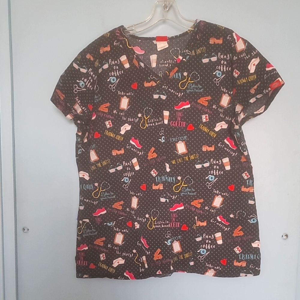 Dickies Multicolor Graphic Scrub Top